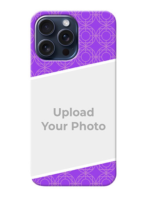 Custom iPhone 15 Pro Max mobile back covers online: violet Pattern Design
