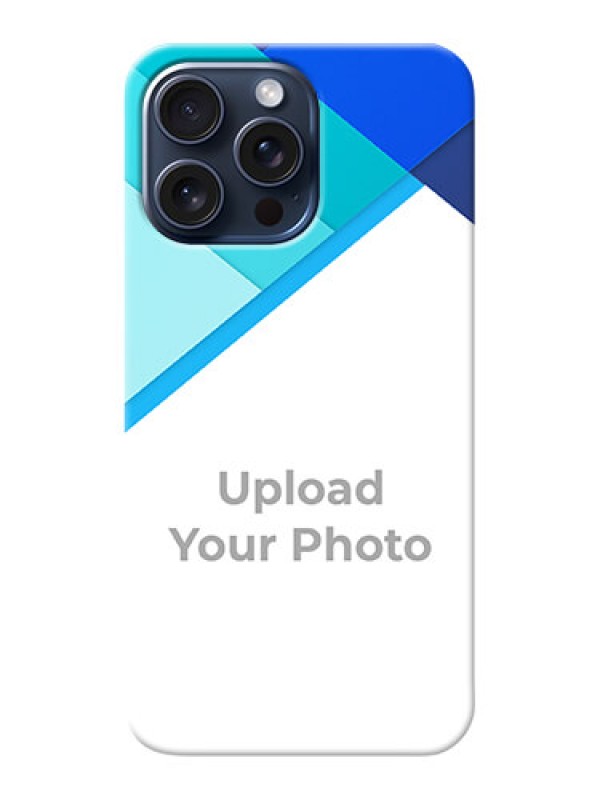 Custom iPhone 15 Pro Max Phone Cases Online: Blue Abstract Cover Design