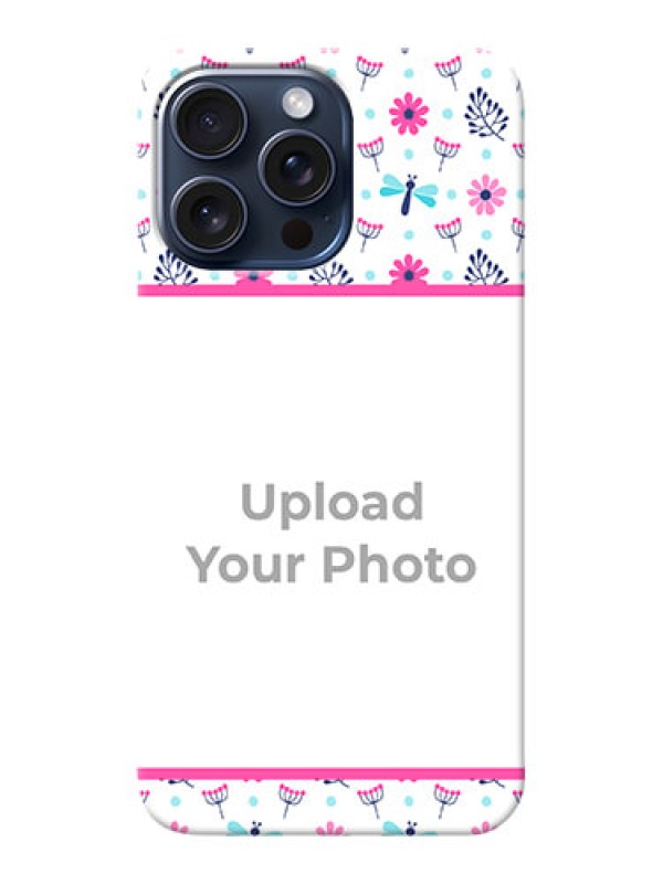 Custom iPhone 15 Pro Max Mobile Covers: Colorful Flower Design