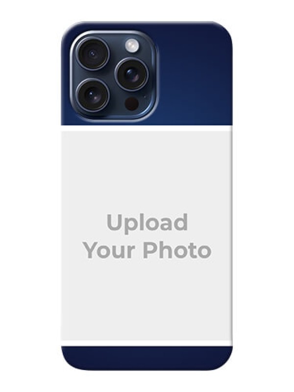 Custom iPhone 15 Pro Max Mobile Cases: Simple Royal Blue Design