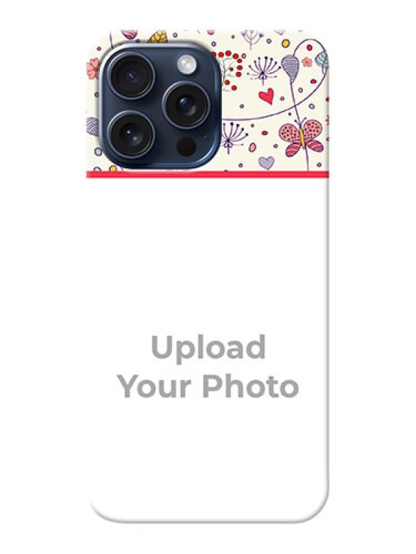 Custom iPhone 15 Pro Max phone back covers: Premium Floral Design