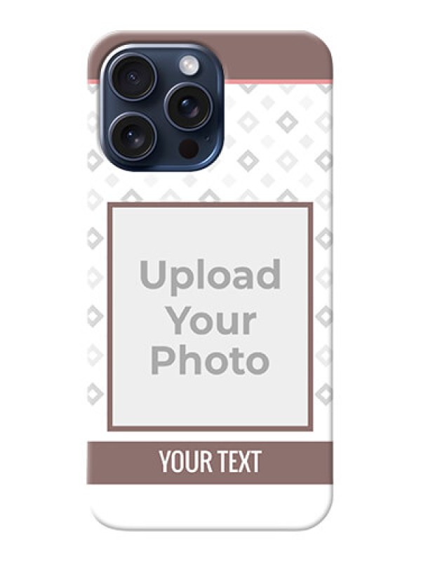 Custom iPhone 15 Pro Max custom back covers: Simple Diamond Design