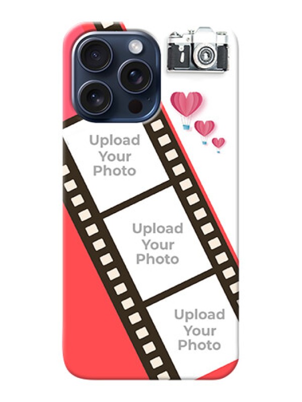 Custom iPhone 15 Pro Max custom phone covers: 3 Image Holder with Film Reel