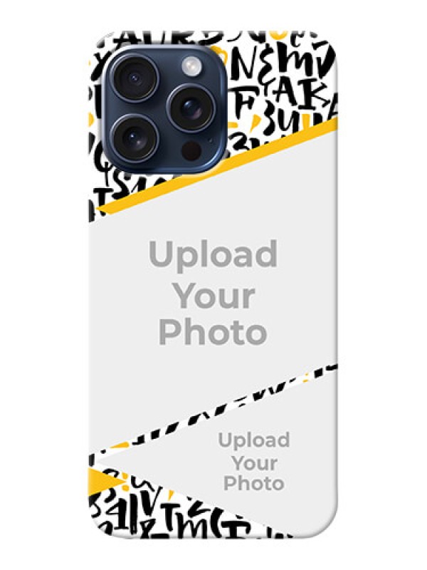 Custom iPhone 15 Pro Max Phone Back Covers: Letters Pattern Design