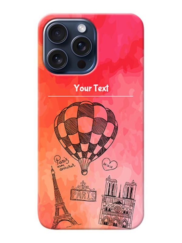 Custom iPhone 15 Pro Max Personalized Mobile Covers: Paris Theme Design