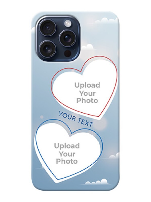 Custom iPhone 15 Pro Max Phone Cases: Blue Color Couple Design