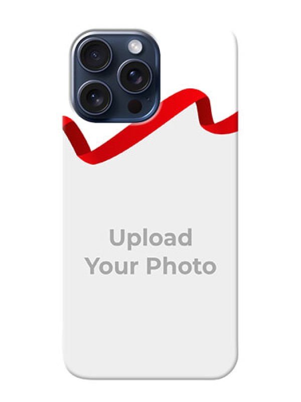 Custom iPhone 15 Pro Max custom phone cases: Red Ribbon Frame Design