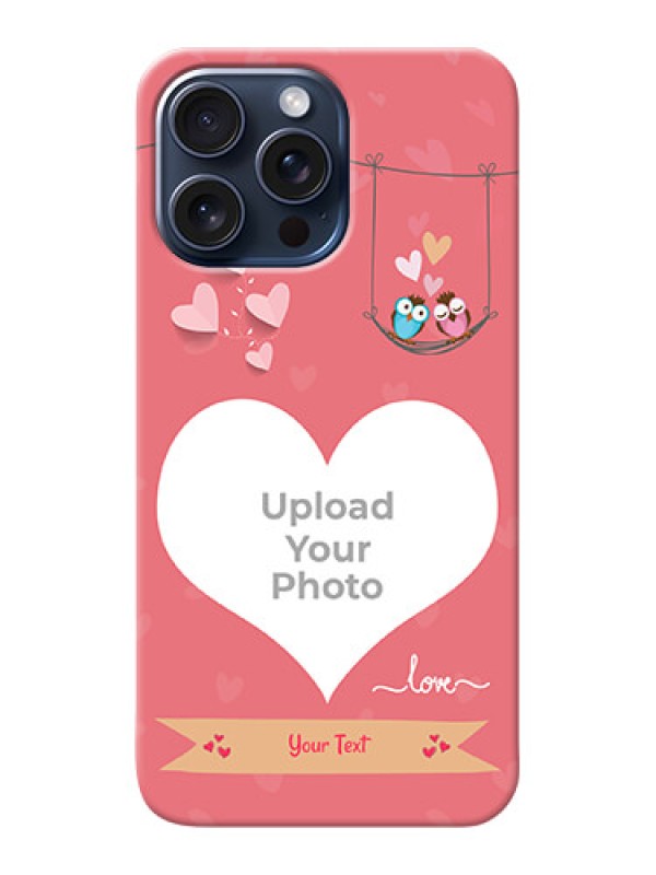 Custom iPhone 15 Pro Max custom phone covers: Peach Color Love Design