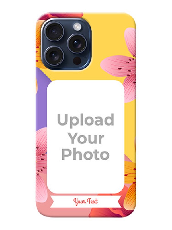 Custom iPhone 15 Pro Max Mobile Covers: 3 Image With Vintage Floral Design
