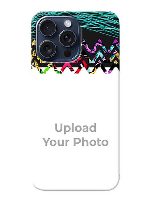 Custom iPhone 15 Pro Max personalized phone covers: Neon Abstract Design