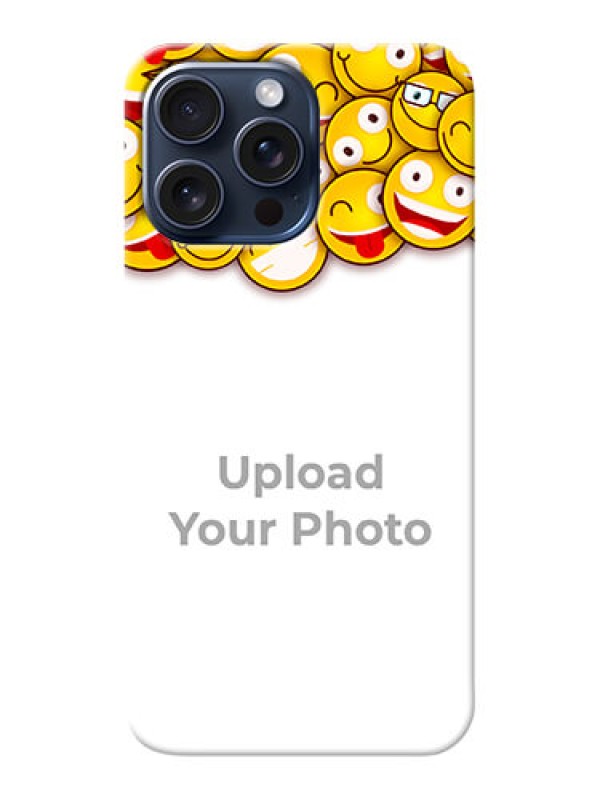 Custom iPhone 15 Pro Max Custom Phone Cases with Smiley Emoji Design