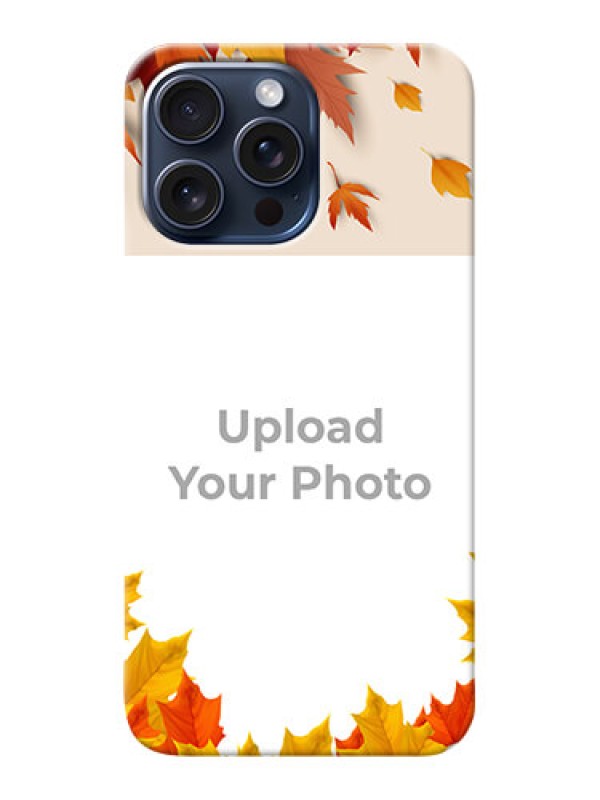 Custom iPhone 15 Pro Max Mobile Phone Cases: Autumn Maple Leaves Design
