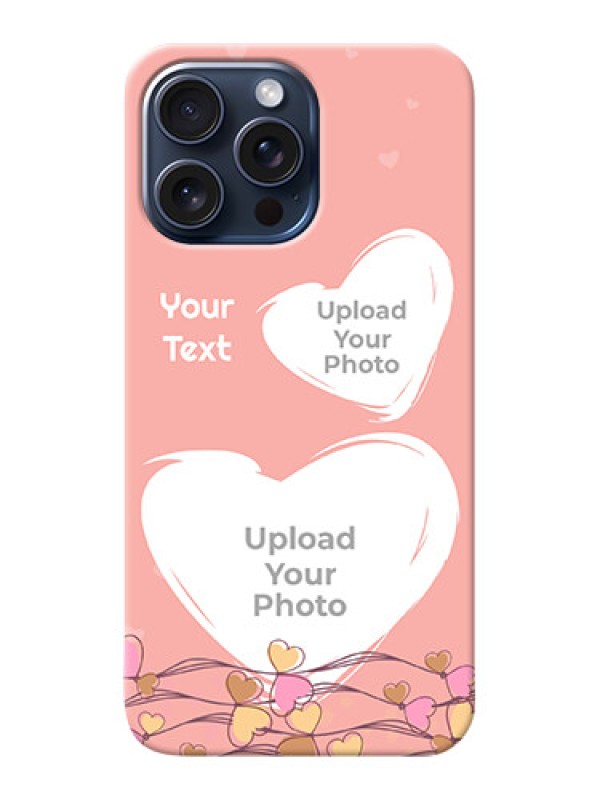 Custom iPhone 15 Pro Max customized phone cases: Love Doodle Design