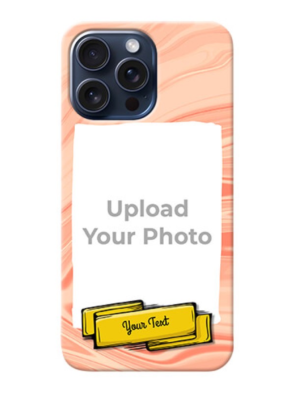 Custom iPhone 15 Pro Max Customized Phone Cases: Marble Texture Design