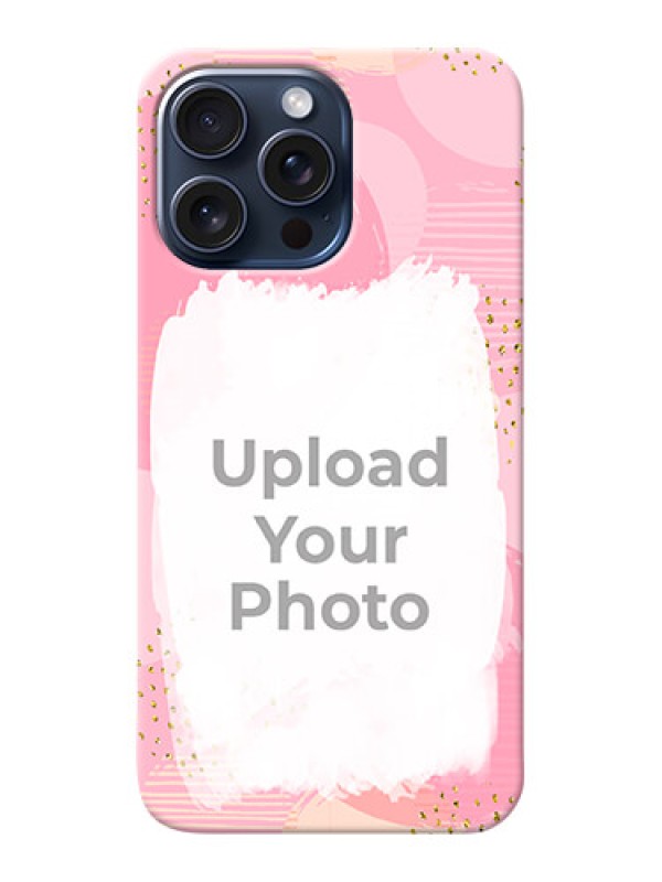 Custom iPhone 15 Pro Max Phone Covers for Girls: Gold Glitter Splash Design