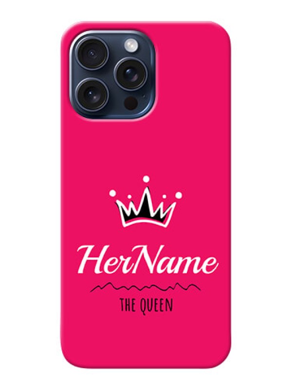 Custom iPhone 15 Pro Max Queen Phone Case with Name