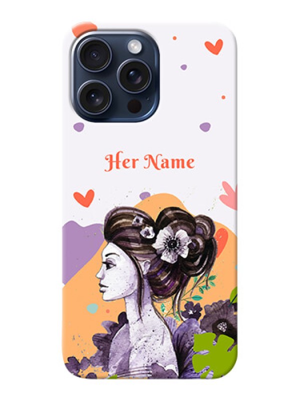 Custom iPhone 15 Pro Max Personalized Phone Case with Woman And Nature Design