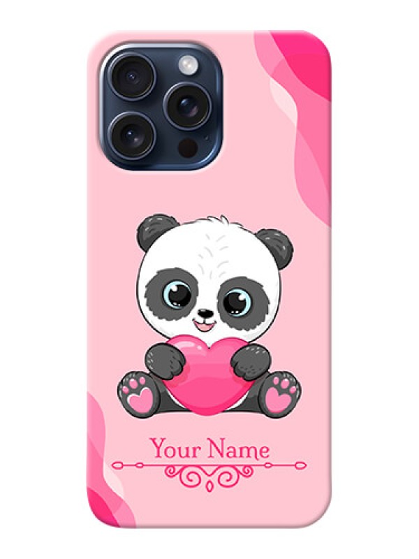 Custom iPhone 15 Pro Max Custom Mobile Case with Cute Panda Design