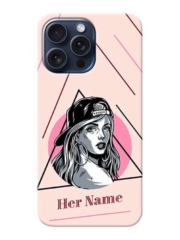 Custom iPhone 15 Pro Max Personalized Phone Case with Rockstar Girl Design