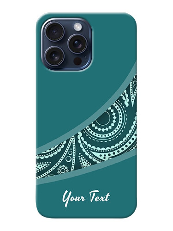 Custom iPhone 15 Pro Max Photo Printing on Case with semi visible floral Design