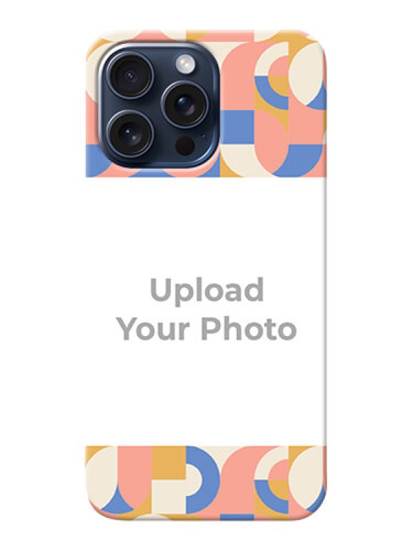 Custom iPhone 15 Pro Max Photo Printing on Case with Semiwithcircle Maze Pattern Design