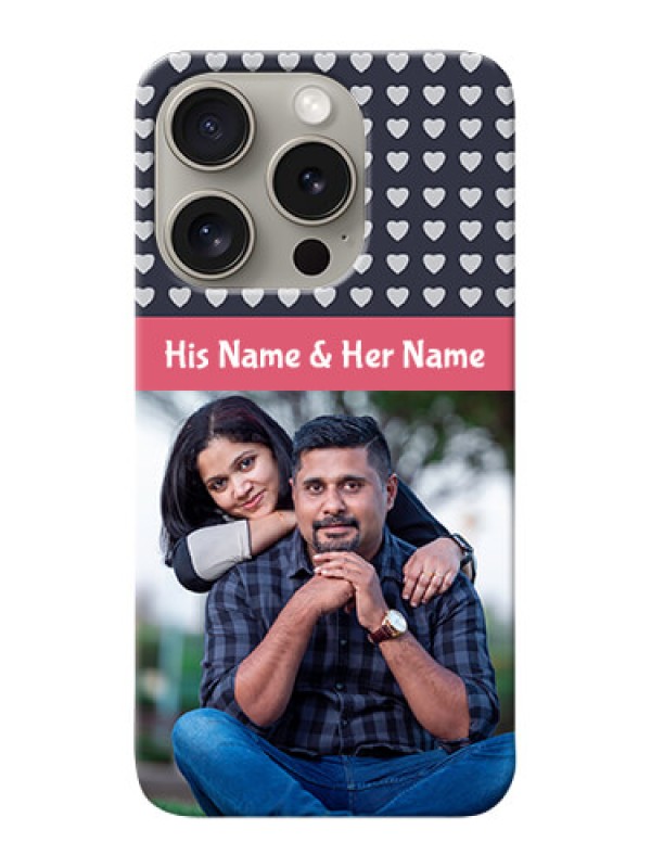 Custom iPhone 15 Pro Custom Mobile Case with Love Symbols Design