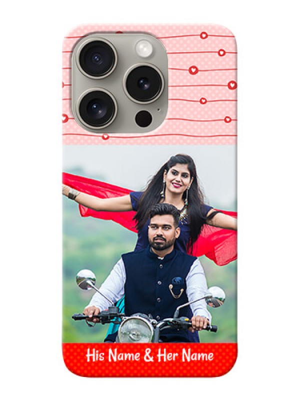 Custom iPhone 15 Pro Custom Phone Cases: Red Pattern Case Design