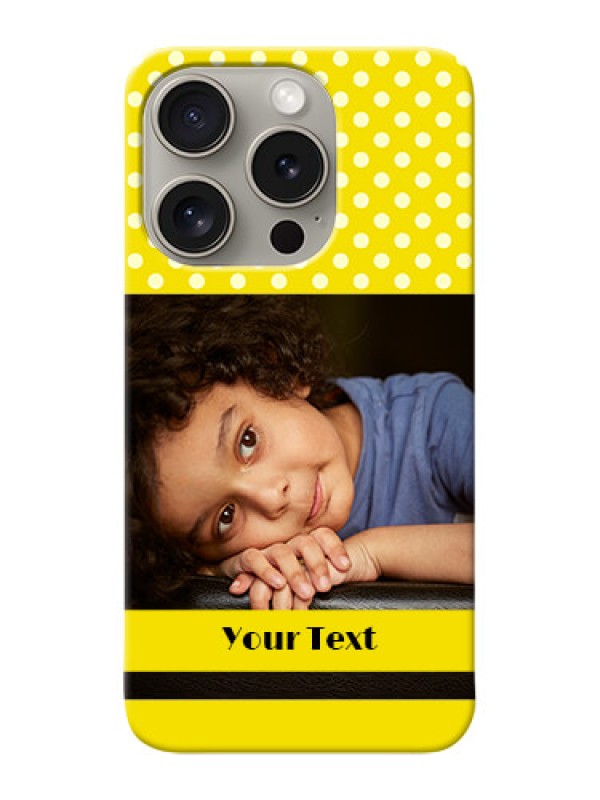 Custom iPhone 15 Pro Custom Mobile Covers: Bright Yellow Case Design