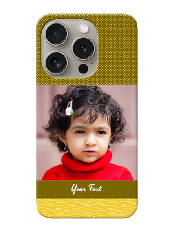 Custom iPhone 15 Pro custom mobile back covers: Simple Green Color Design