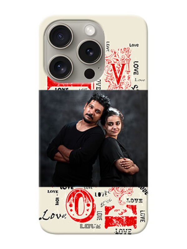 Custom iPhone 15 Pro mobile cases online: Trendy Love Design Case