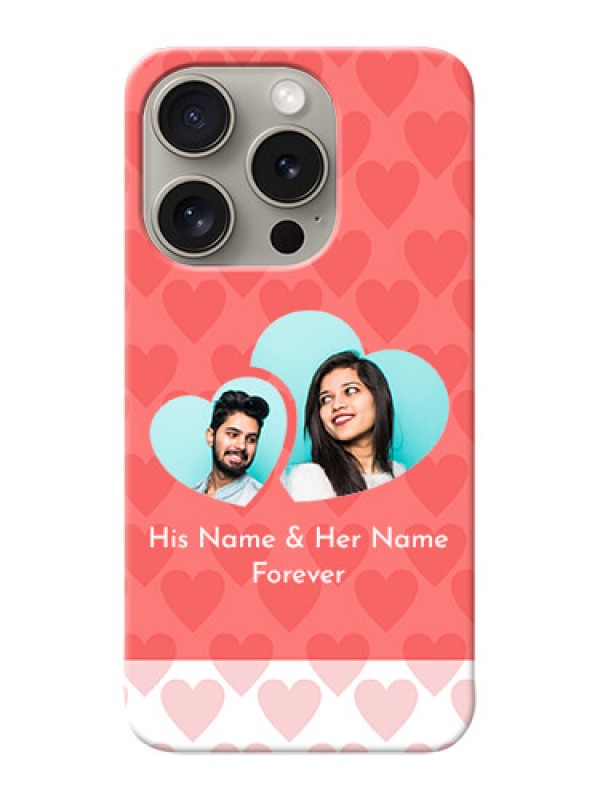 Custom iPhone 15 Pro personalized phone covers: Couple Pic Upload Design