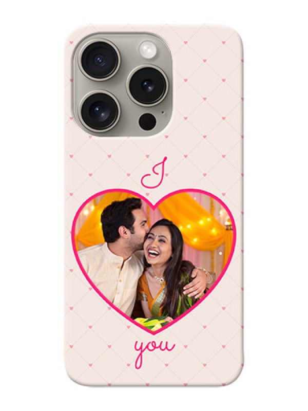 Custom iPhone 15 Pro Personalized Mobile Covers: Heart Shape Design