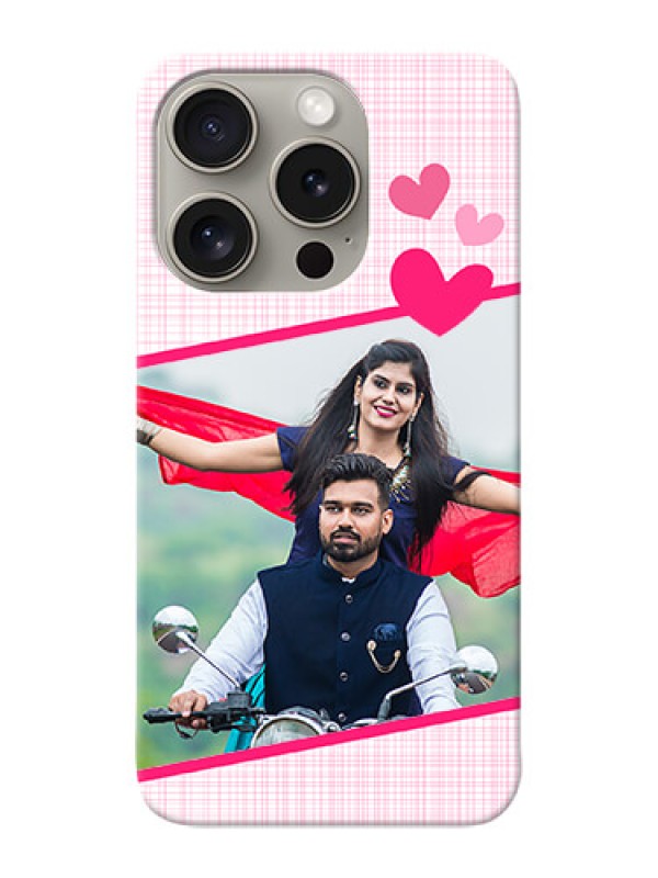 Custom iPhone 15 Pro Personalised Phone Cases: Love Shape Heart Design