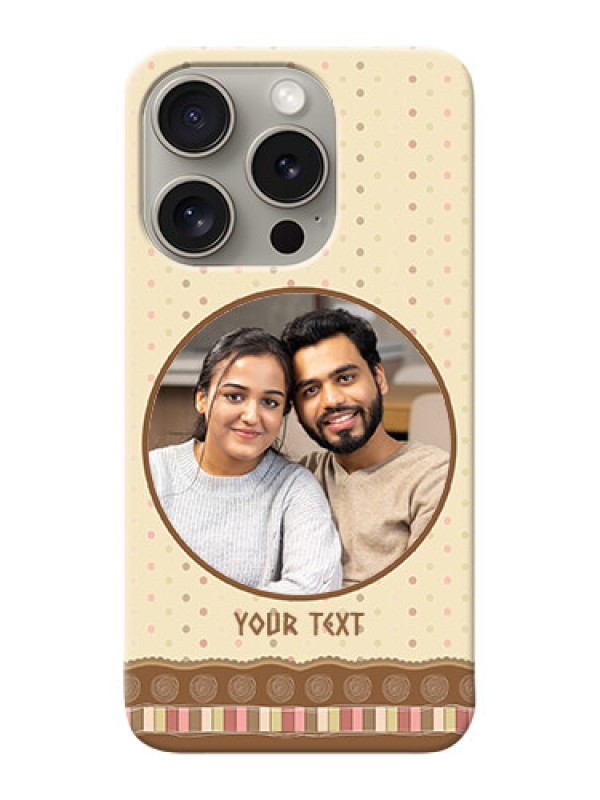 Custom iPhone 15 Pro Mobile Cases: Brown Dotted Mobile Case Design