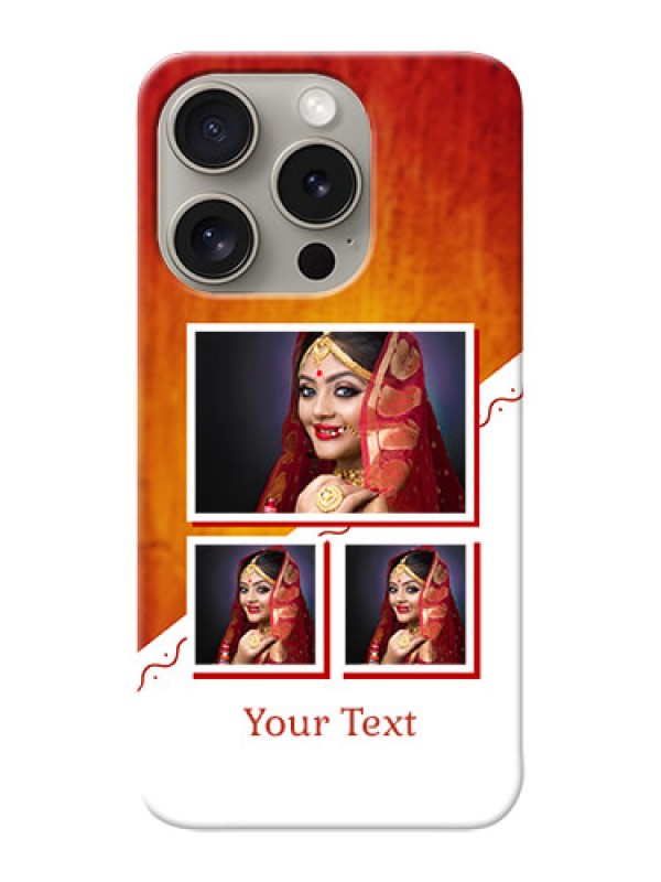 Custom iPhone 15 Pro Personalised Phone Cases: Wedding Memories Design