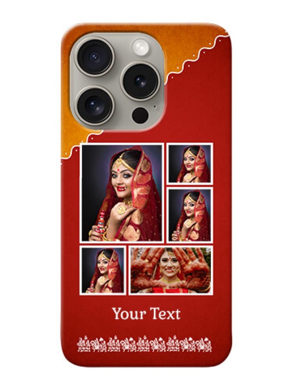Custom iPhone 15 Pro customized phone cases: Wedding Pic Upload Design
