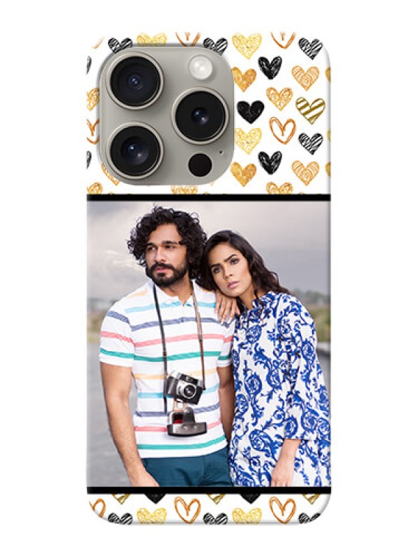 Custom iPhone 15 Pro Personalized Mobile Cases: Love Symbol Design