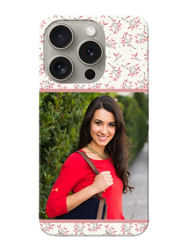 Custom iPhone 15 Pro Back Covers: Premium Floral Design