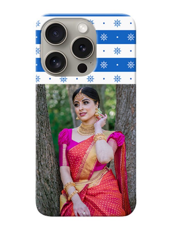 Custom iPhone 15 Pro custom mobile covers: Snow Pattern Design