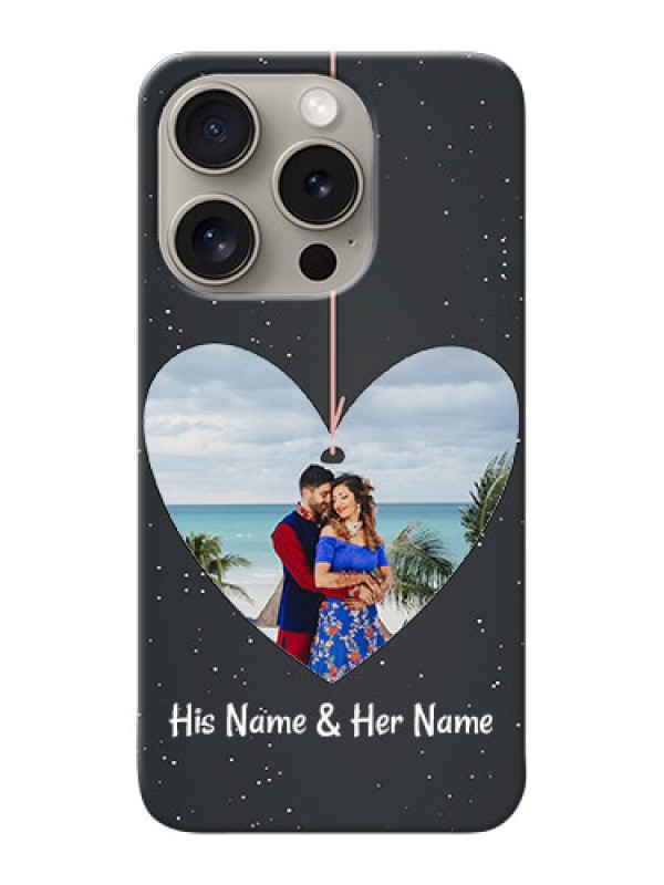 Custom iPhone 15 Pro custom phone cases: Hanging Heart Design