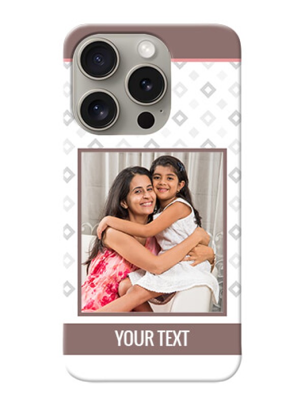 Custom iPhone 15 Pro custom back covers: Simple Diamond Design