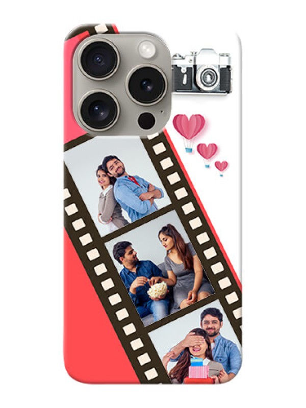 Custom iPhone 15 Pro custom phone covers: 3 Image Holder with Film Reel