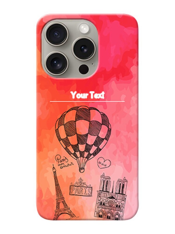Custom iPhone 15 Pro Personalized Mobile Covers: Paris Theme Design
