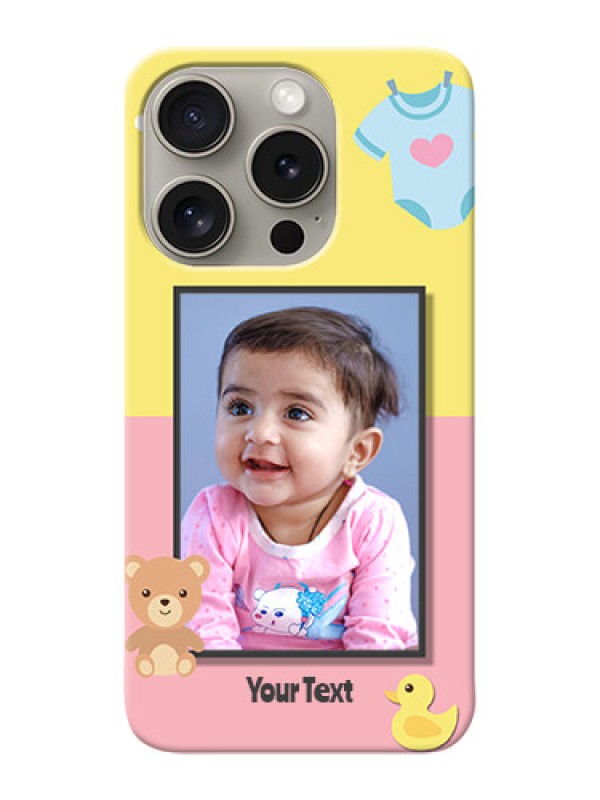 Custom iPhone 15 Pro Back Covers: Kids 2 Color Design