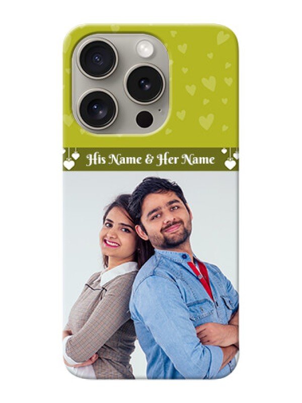 Custom iPhone 15 Pro custom mobile covers: You & Me Heart Design