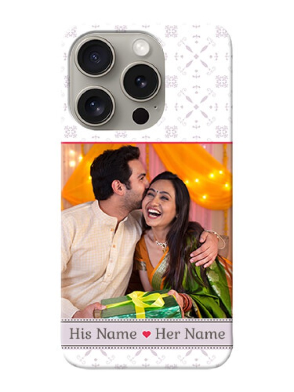 Custom iPhone 15 Pro Phone Cases with Photo and Ethnic Design
