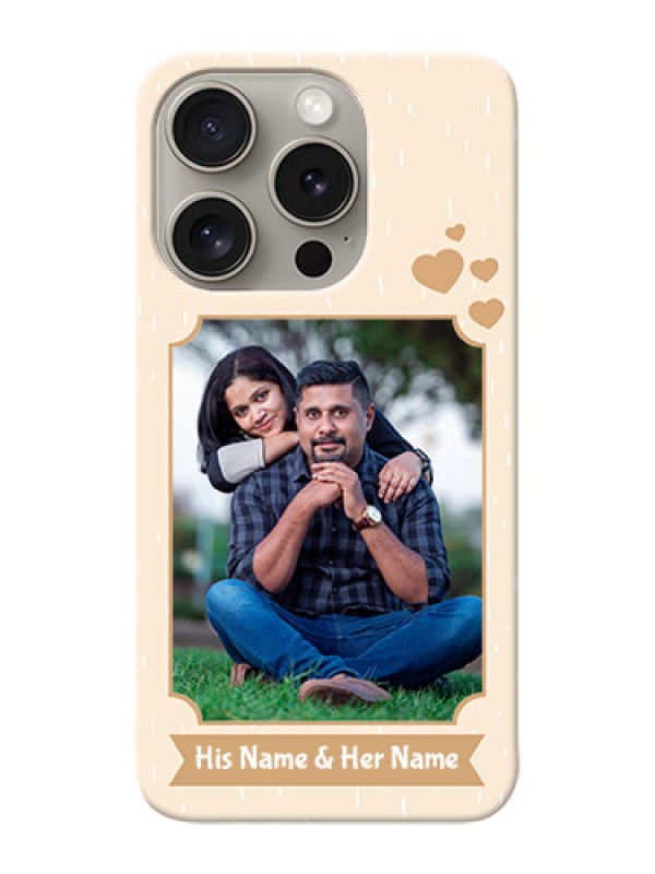 Custom iPhone 15 Pro mobile phone cases with confetti love design