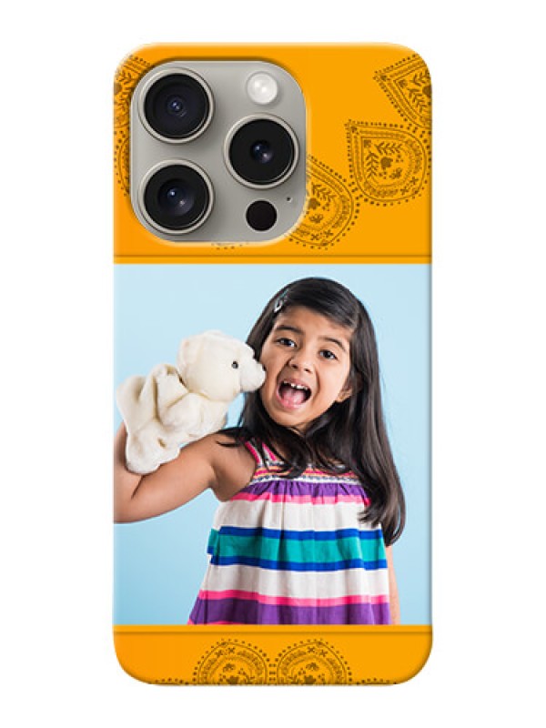 Custom iPhone 15 Pro custom mobile back covers: Photo Wedding Design