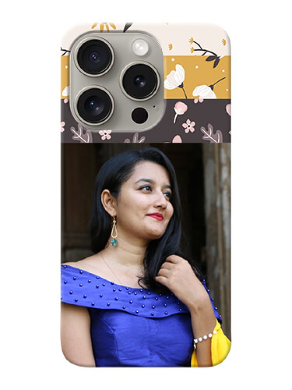 Custom iPhone 15 Pro mobile cases online: Stylish Floral Design