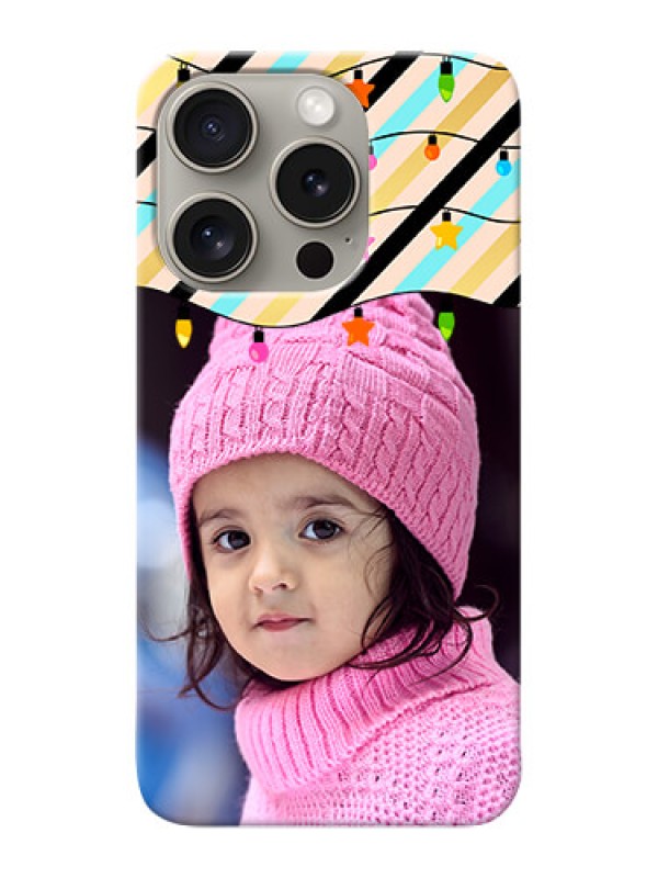Custom iPhone 15 Pro Personalized Mobile Covers: Lights Hanging Design